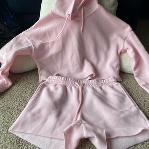 Cute and soft crop top set.